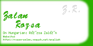 zalan rozsa business card